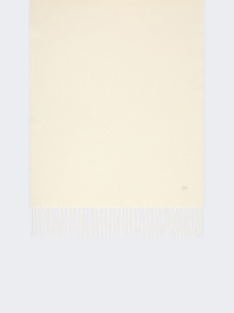 Plain wool stole - WHITE