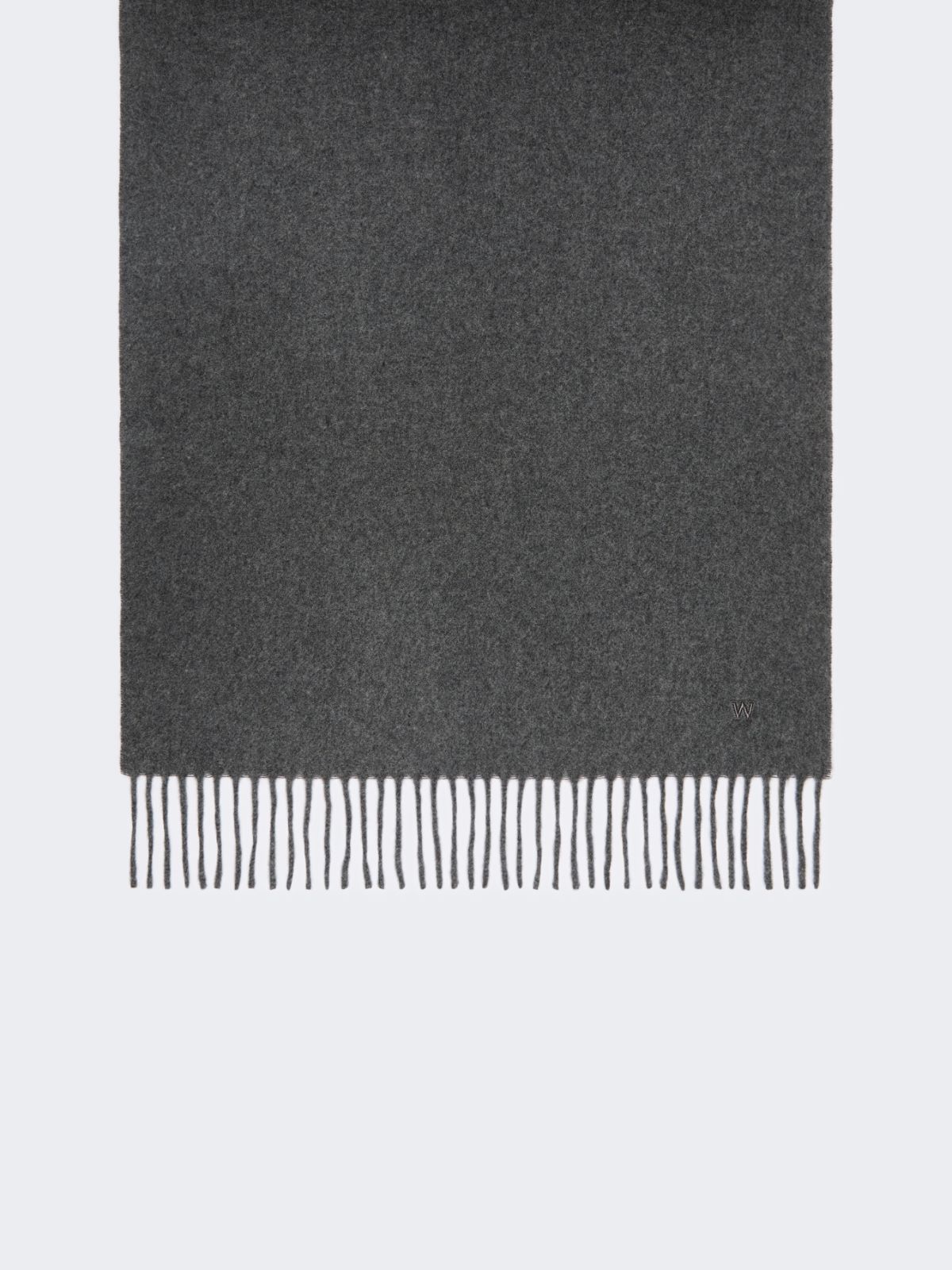 Plain wool stole - MEDIUM GREY
