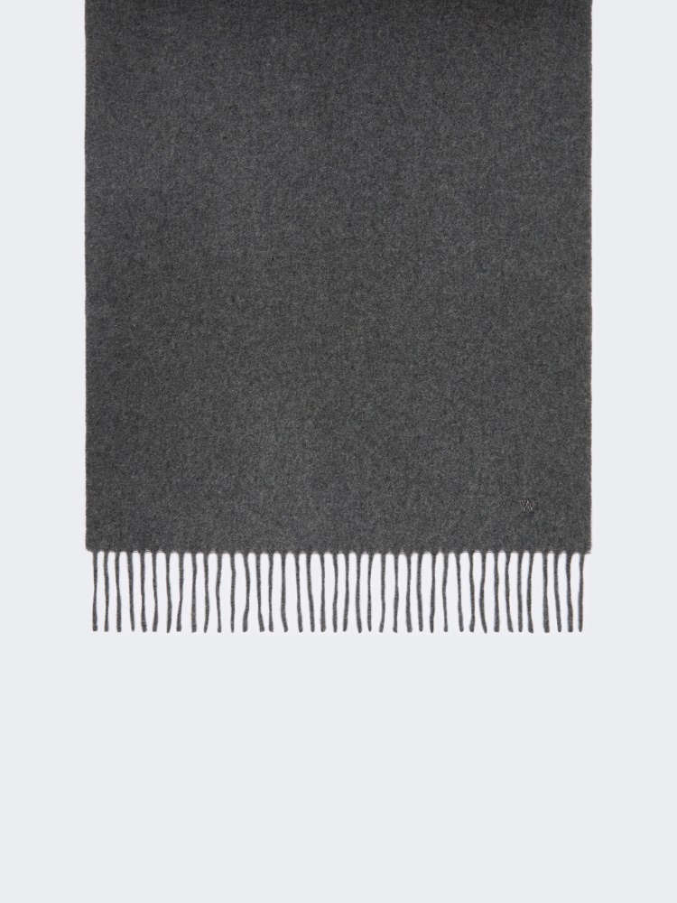 Plain wool stole - MEDIUM GREY - Max Mara