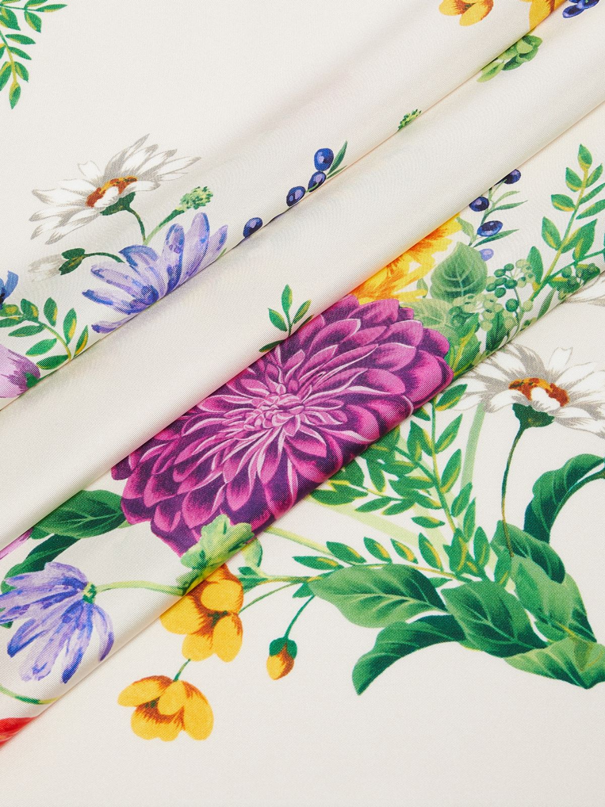 Printed silk oversized scarf - IVORY - Max Mara - 3