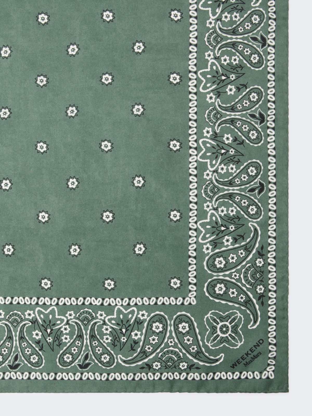 Bandanna print silk foulard - KAKI - Max Mara - 2