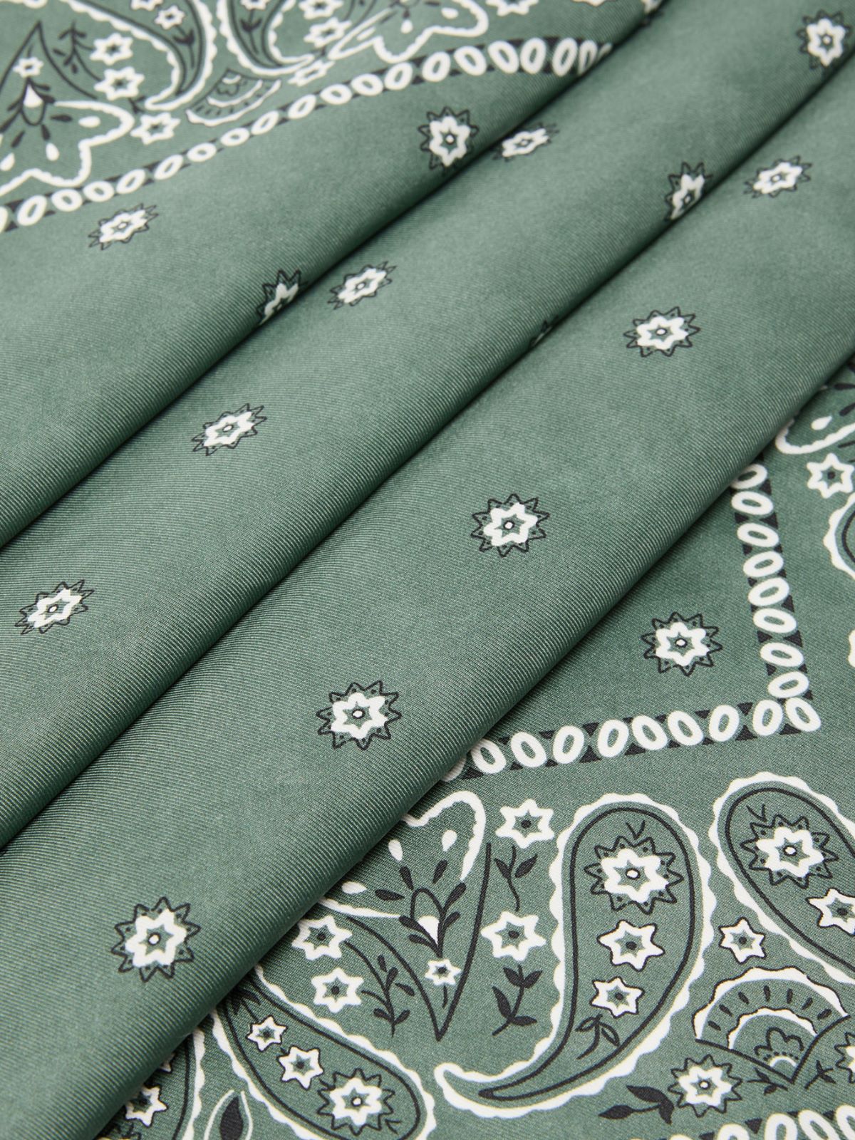 Bandanna print silk foulard - KAKI - Max Mara - 3