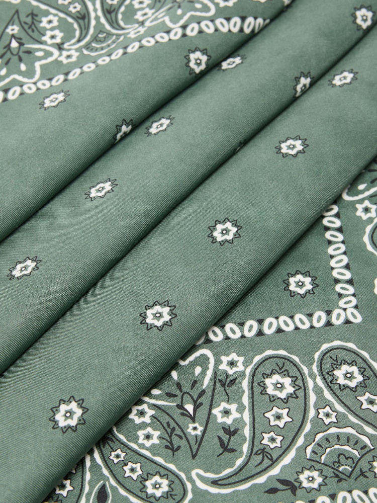 Bandanna print silk foulard - KAKI - Max Mara - 3