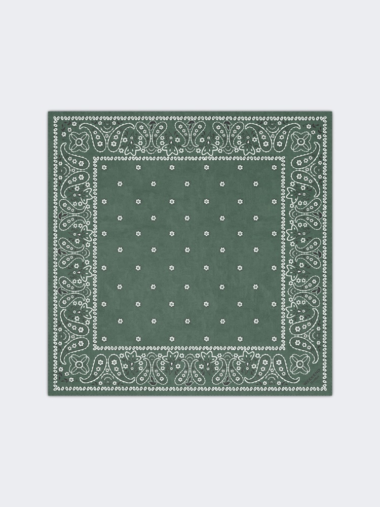 Bandanna print silk foulard - KAKI - Max Mara