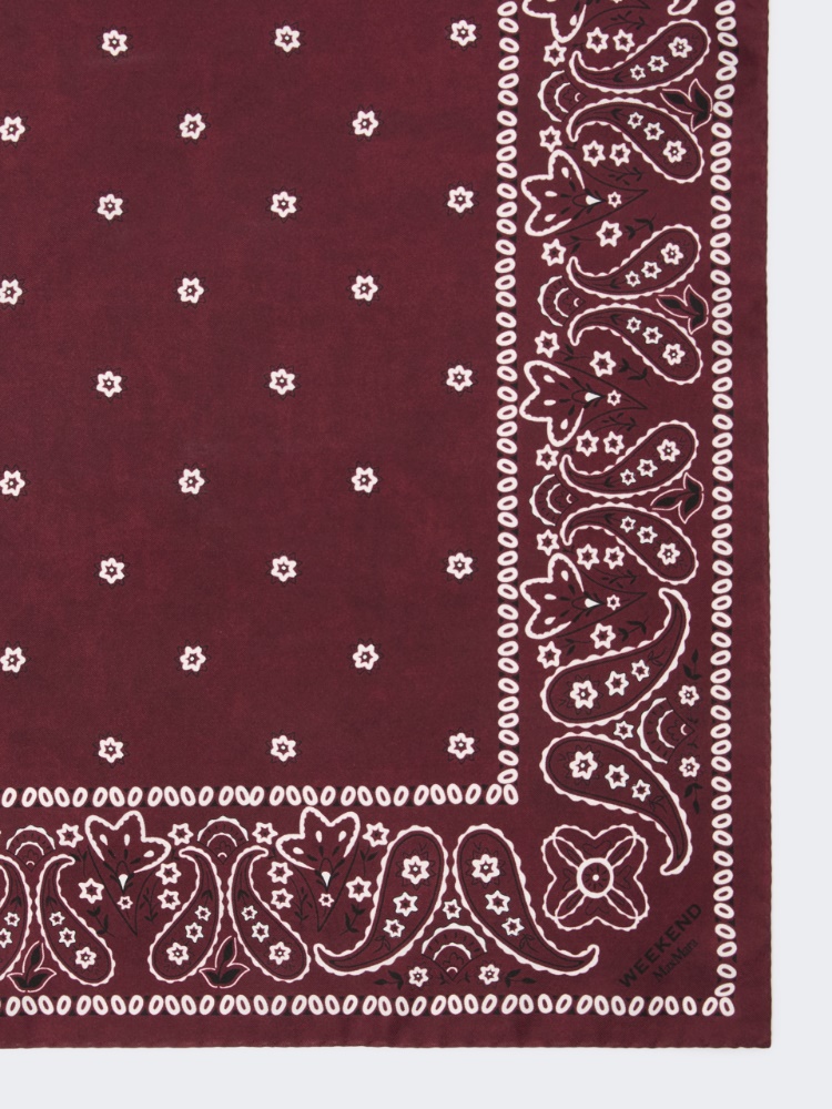Bandanna print silk foulard - BORDEAUX - Max Mara - 2