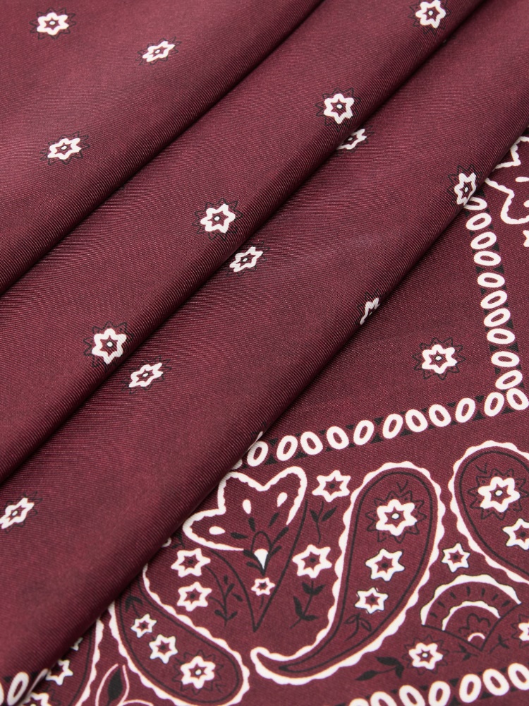 Bandanna print silk foulard - BORDEAUX - Max Mara - 3