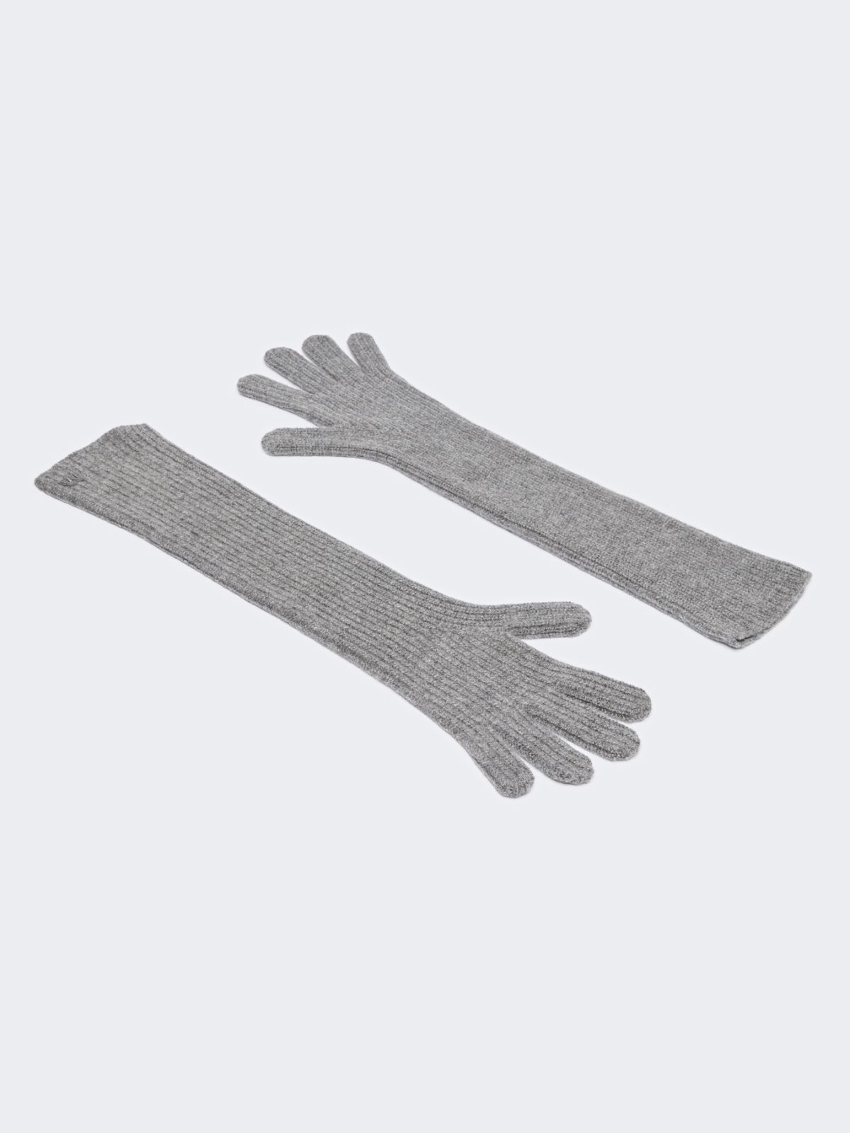 Cashmere yarn gloves - LIGHT GREY - Max Mara - 2