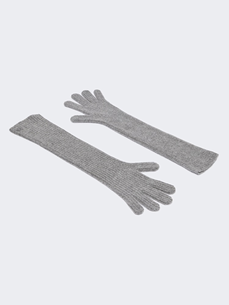 Cashmere yarn gloves - LIGHT GREY - Max Mara - 2