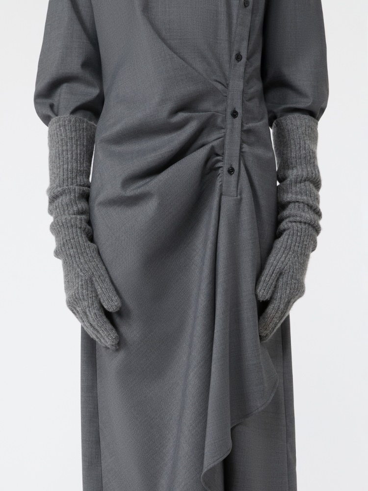 Cashmere yarn gloves - LIGHT GREY