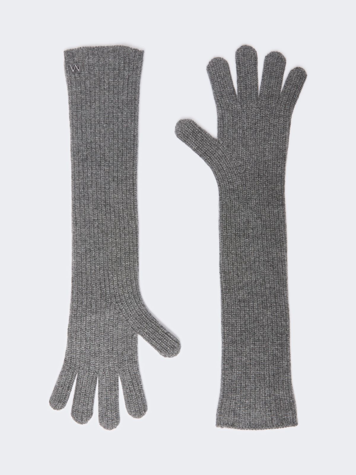 Cashmere yarn gloves - LIGHT GREY - Max Mara