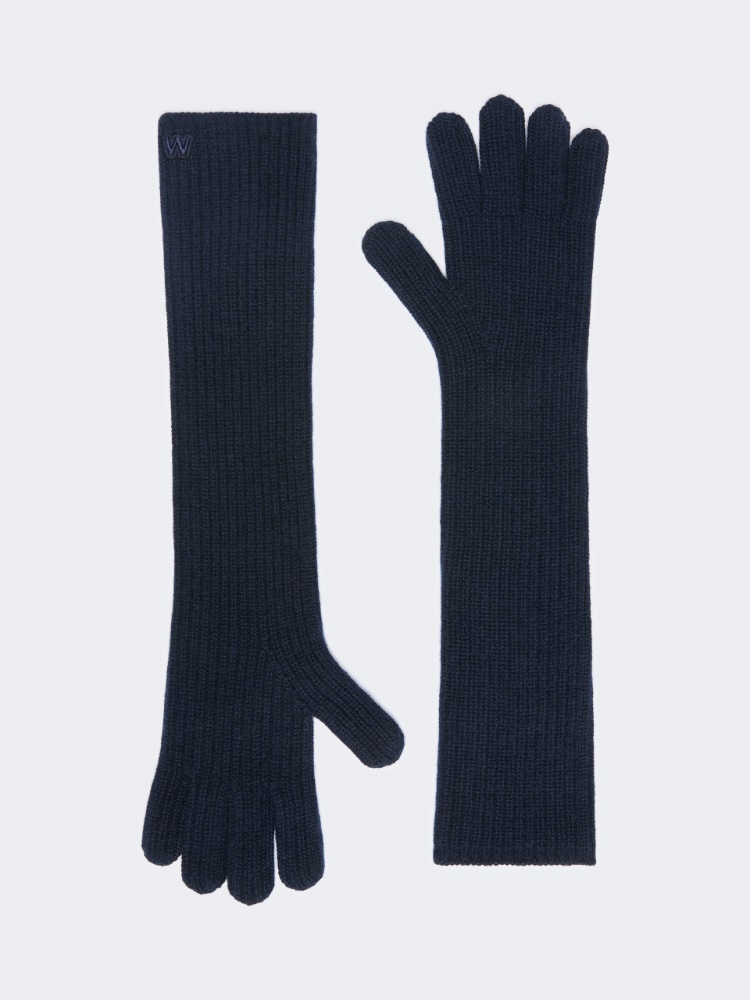 Cashmere yarn gloves - ULTRAMARINE