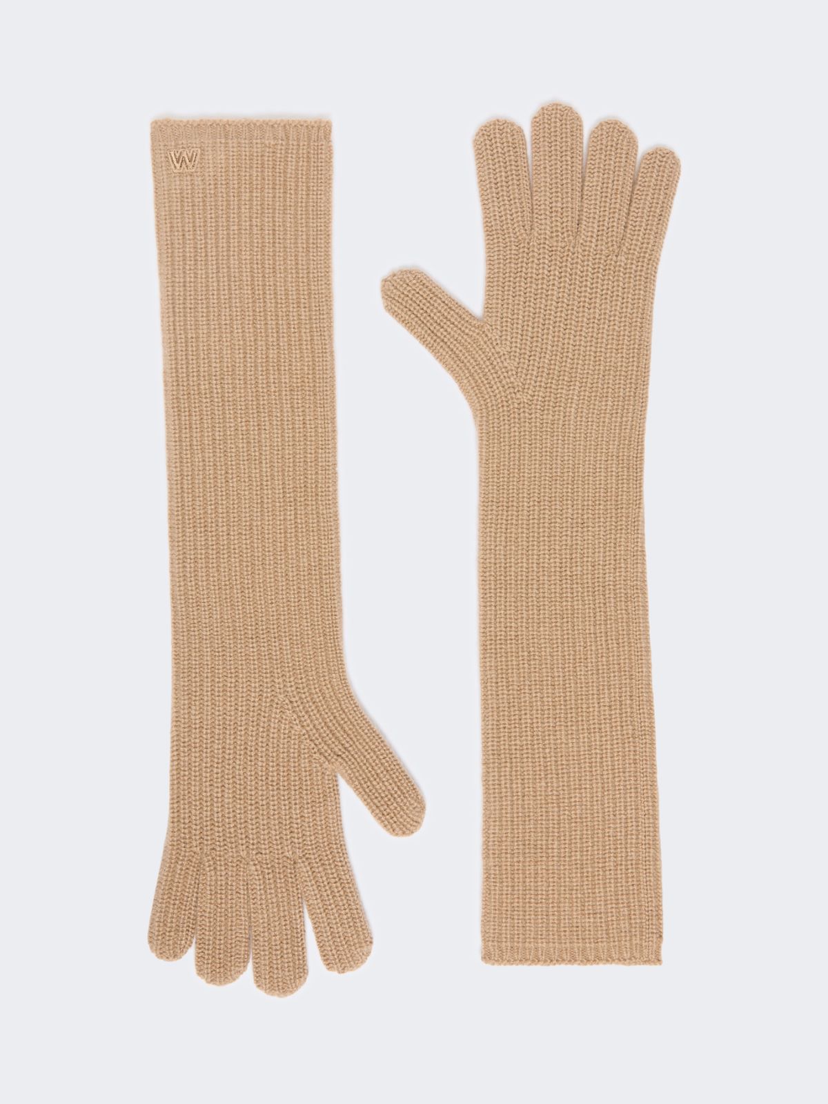 Cashmere yarn gloves - CAMEL - Max Mara