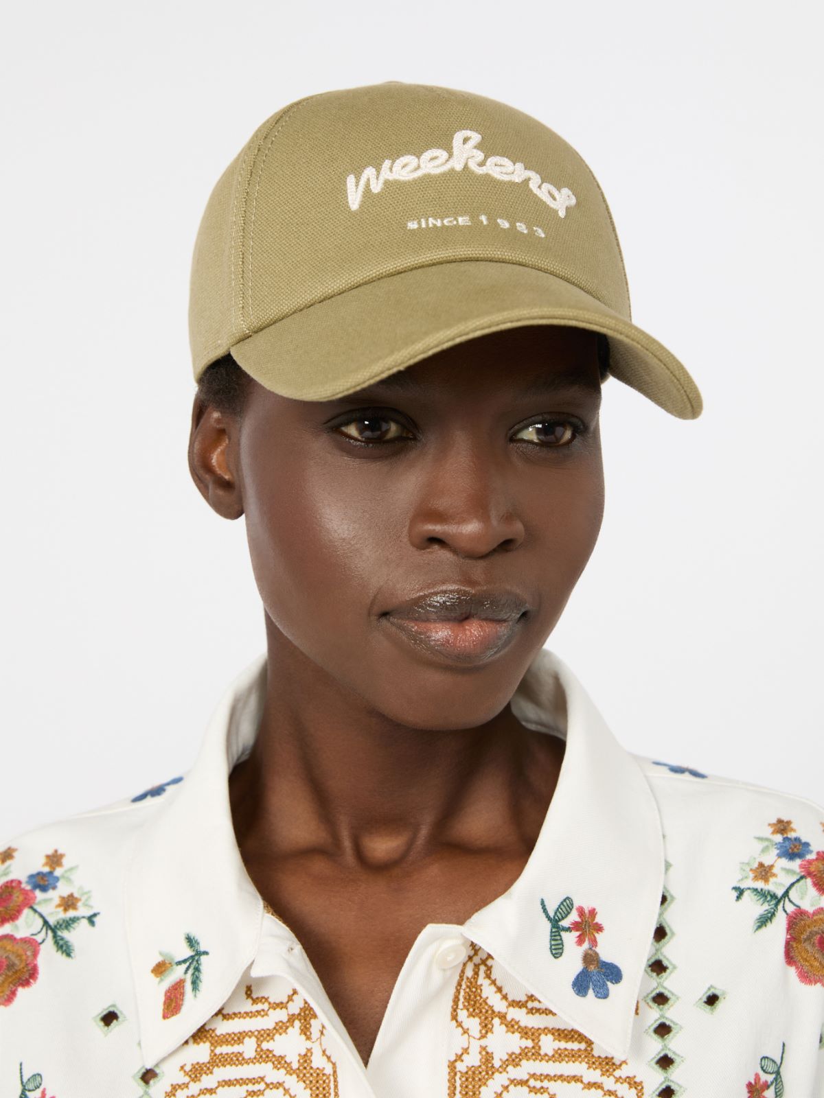 Cappello baseball in canvas + VERDE SALVIA - Max Mara