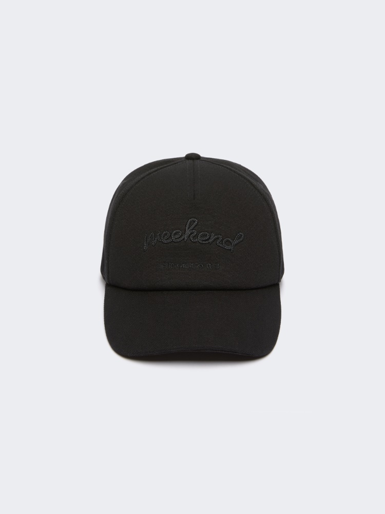 Baseballcap aus Canvas - SCHWARZ