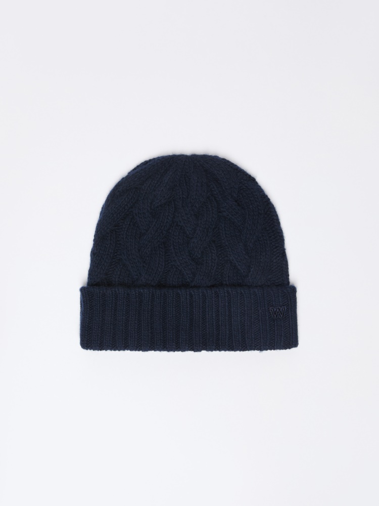 Strickmütze aus Kaschmir - ULTRAMARINE