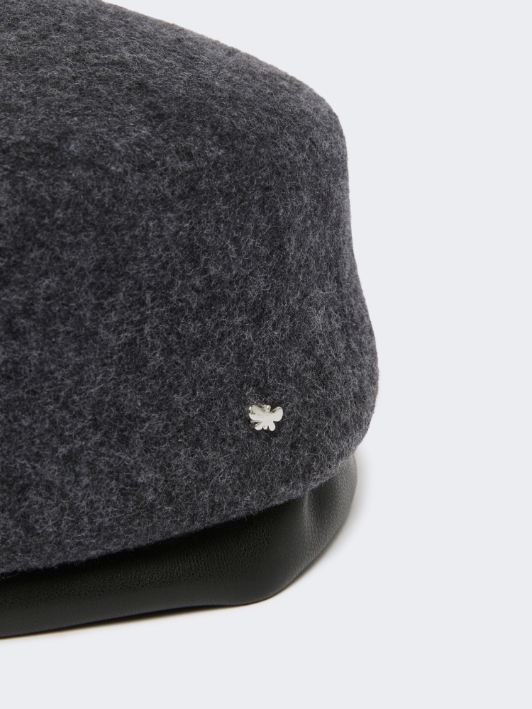 Wool felt beret - MEDIUM GREY - 2