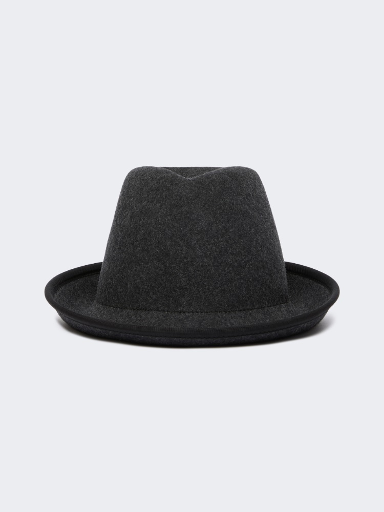 Wool felt hat - MEDIUM GREY