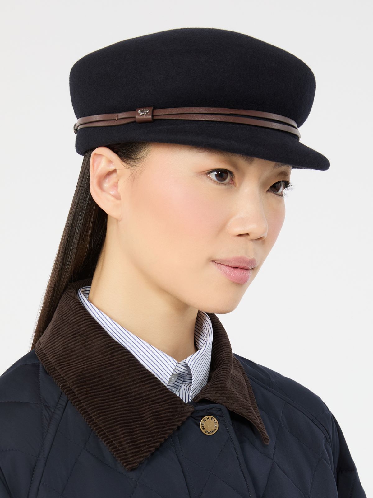 Wool felt baker boy hat + ULTRAMARINE - Max Mara