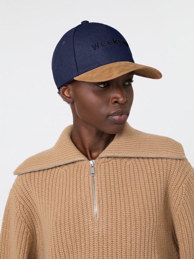 Wool cloth baseball cap - ULTRAMARINE