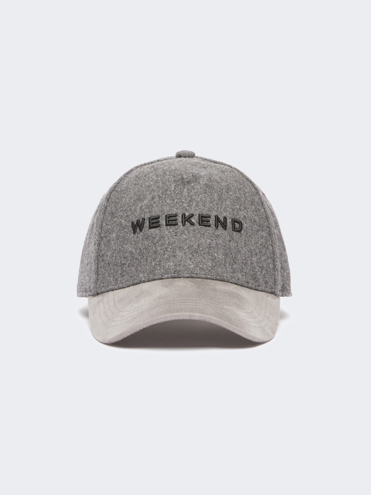 Wool cloth baseball cap - MEDIUM GREY