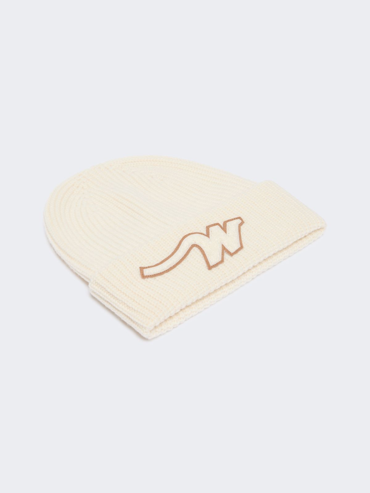 Wollmütze mit „W“-Aufnäher - WEISS - Max Mara - 2