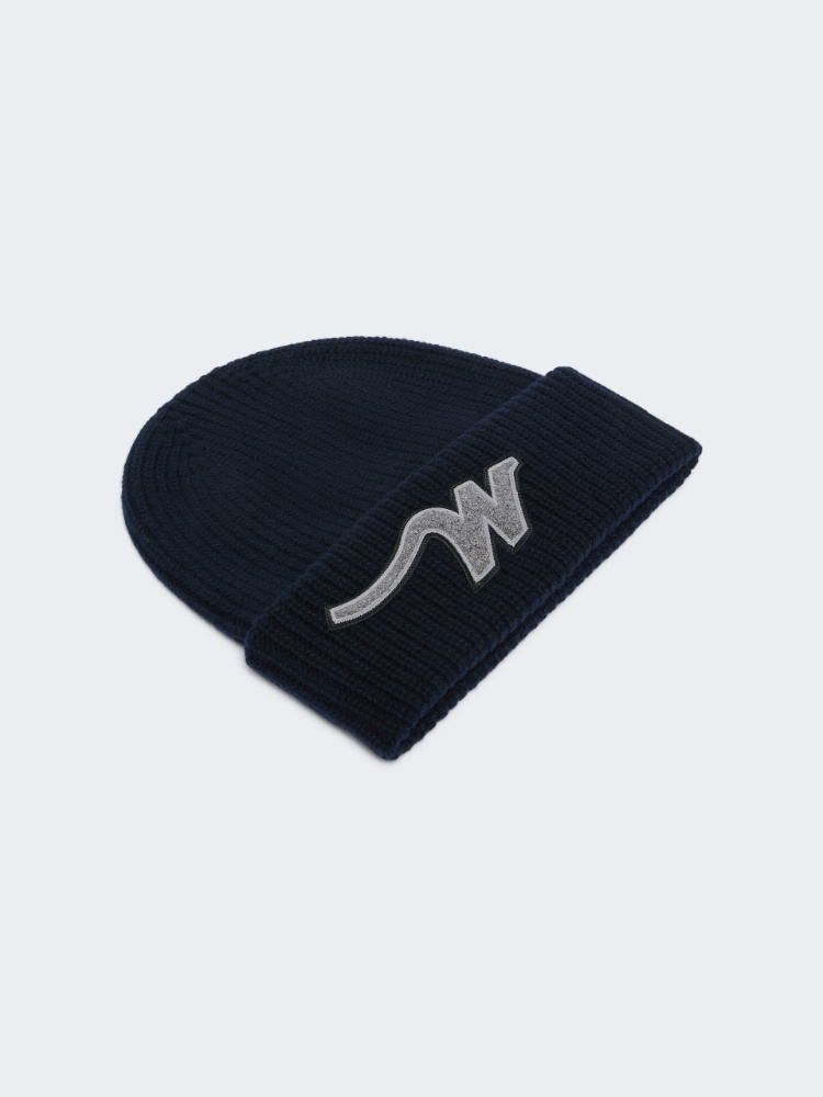 Wollmütze mit „W“-Aufnäher - BLAU - Max Mara - 2