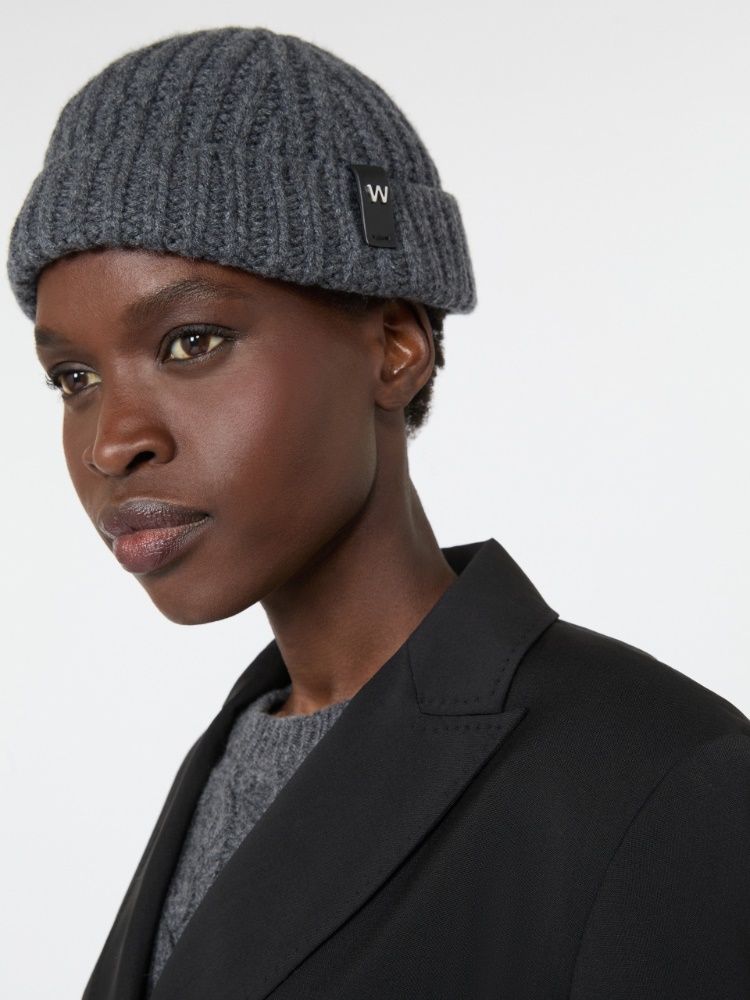Cashmere docker hat - DARK GREY