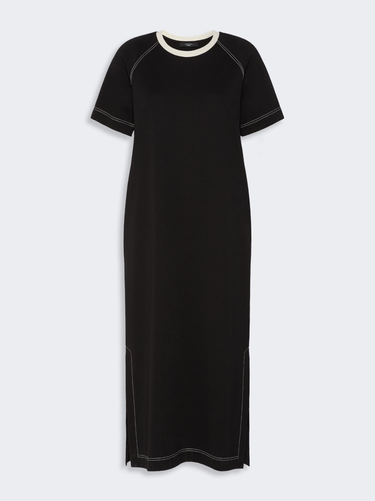 Long cotton-blend jersey dress - BLACK - Max Mara - 5