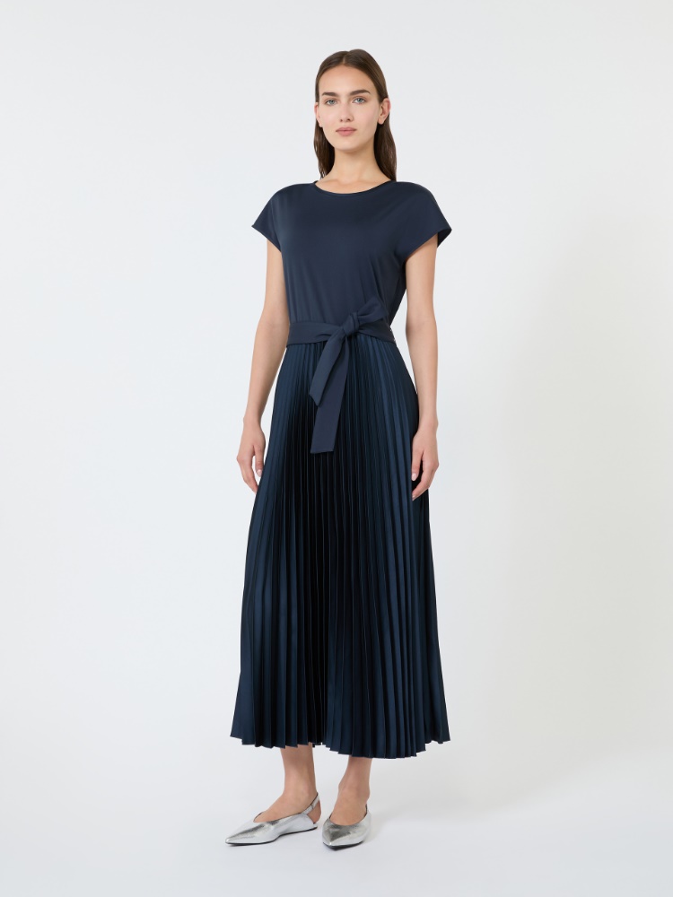 Vestido de punto interlock - AZUL - 2