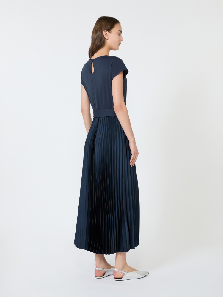 Vestido de punto interlock - AZUL - 3