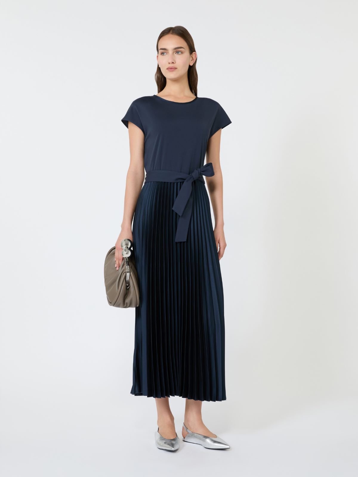 Kleid aus Interlock-Jersey - BLAU