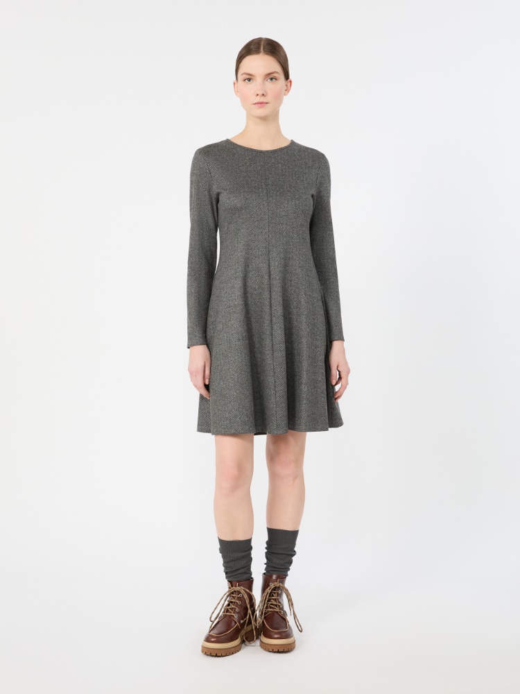 Flared jacquard jersey dress - MEDIUM GREY - Max Mara - 2