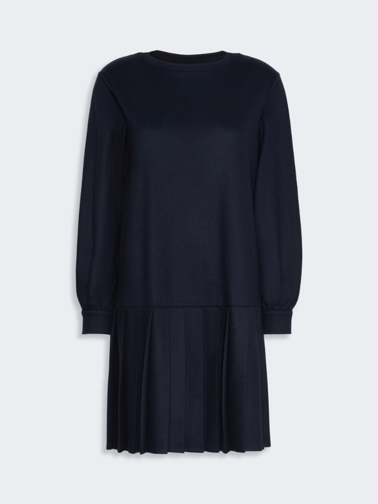 Jacquard jersey short dress - NAVY - Max Mara - 4