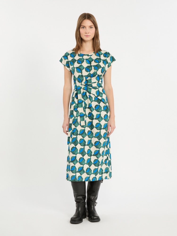 [サッジョ] プリント ジャージー ミディ ドレス - GREEN - Max Mara - 2