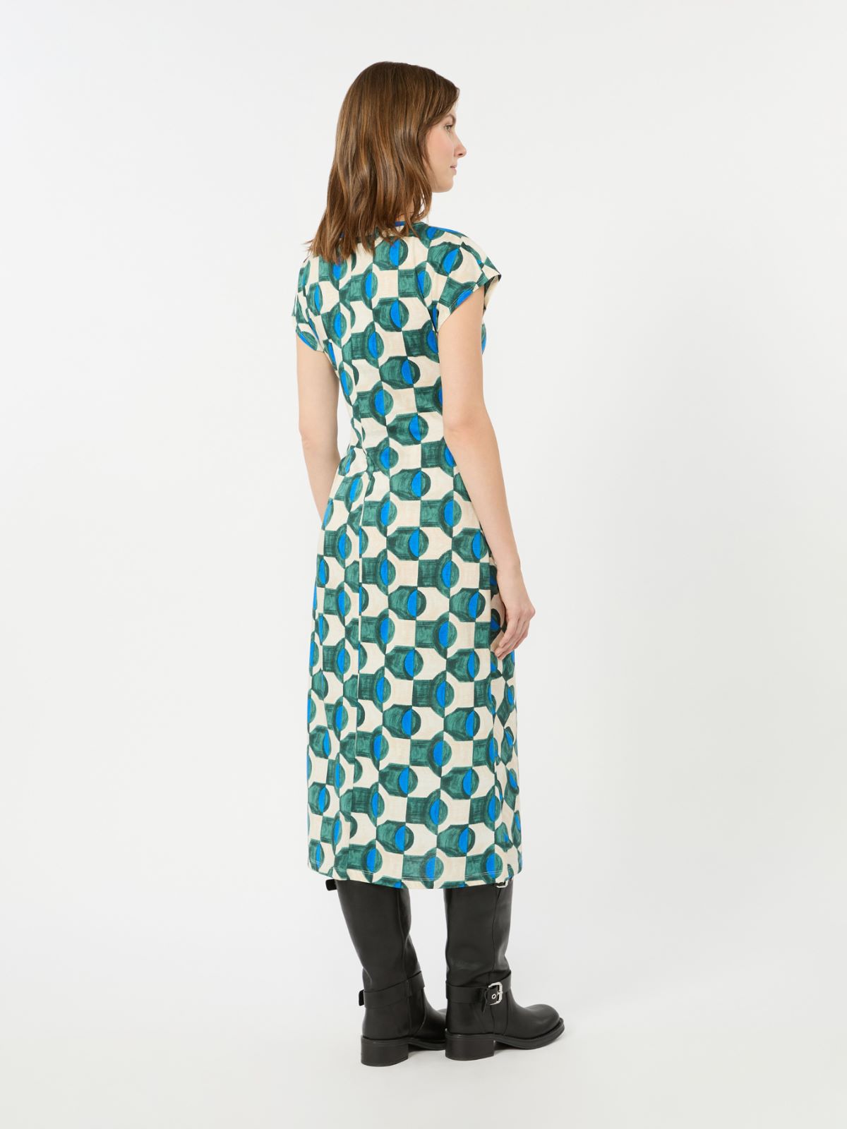 [サッジョ] プリント ジャージー ミディ ドレス - GREEN - Max Mara - 3