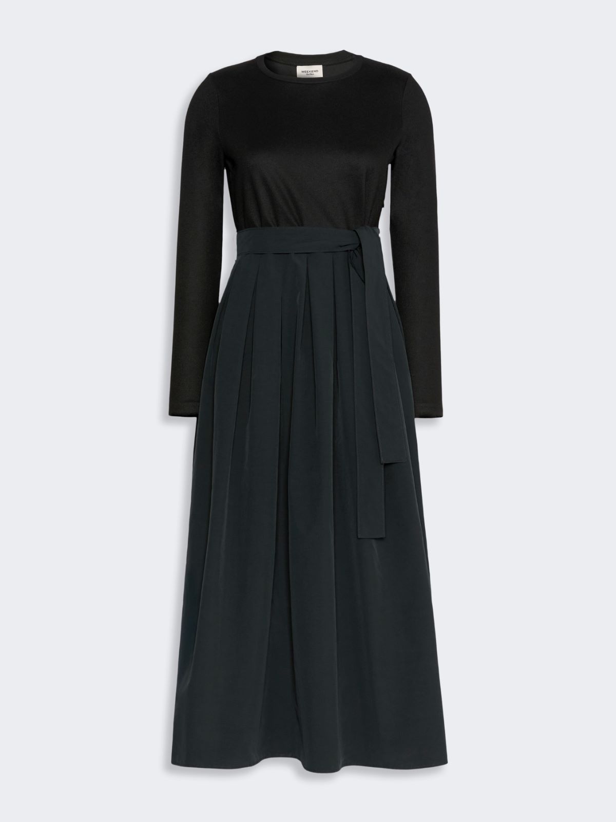 Jacquard jersey and taffeta dress - BLACK - Max Mara - 5