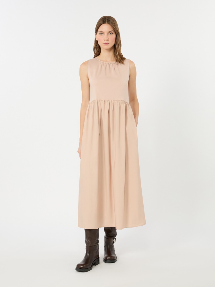 Jersey and cotton poplin dress - PINK - 2