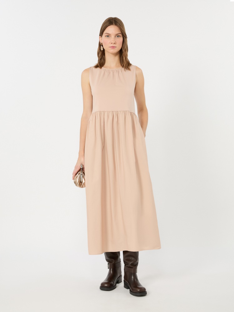 Jersey and cotton poplin dress - PINK