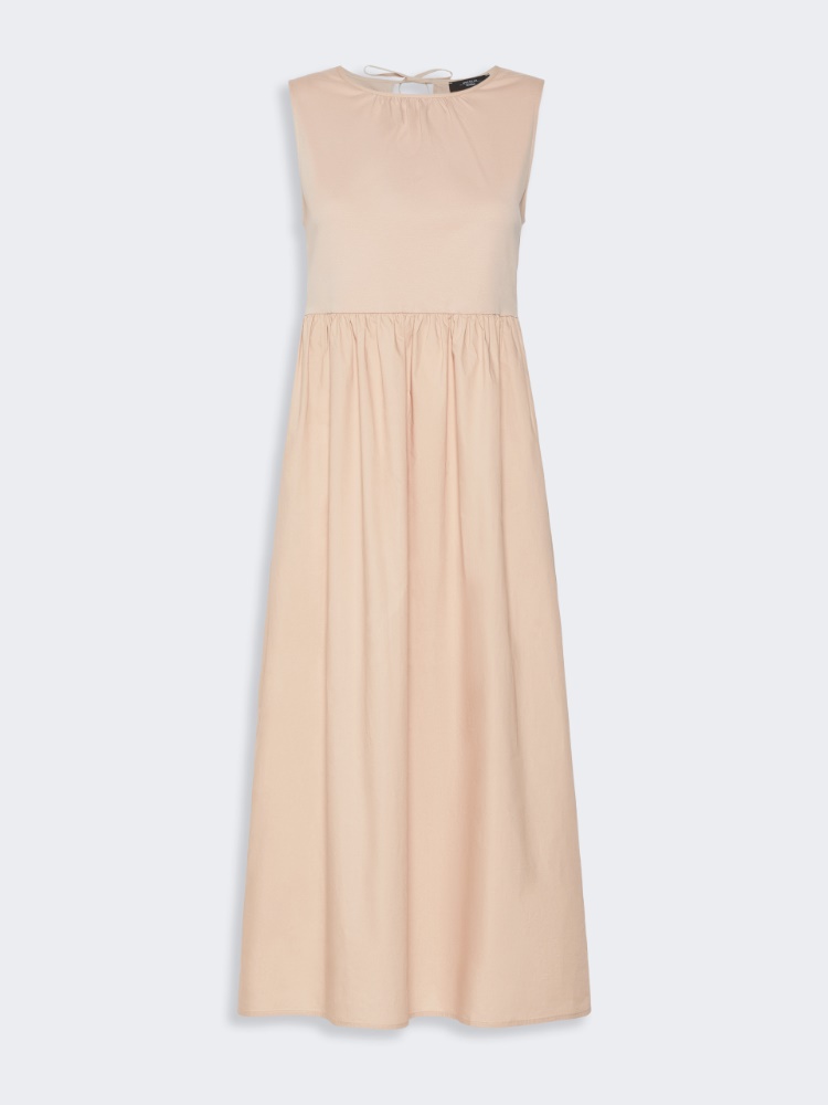 Jersey and cotton poplin dress - PINK