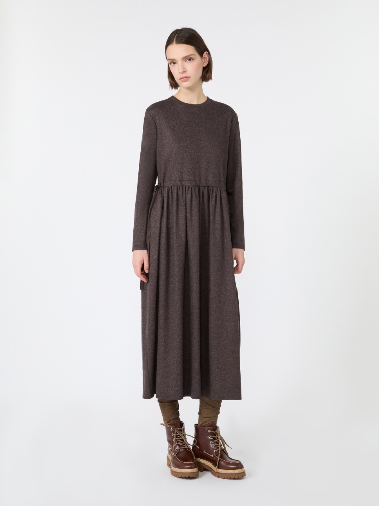 Jacquard jersey long dress - BROWN - Max Mara - 2