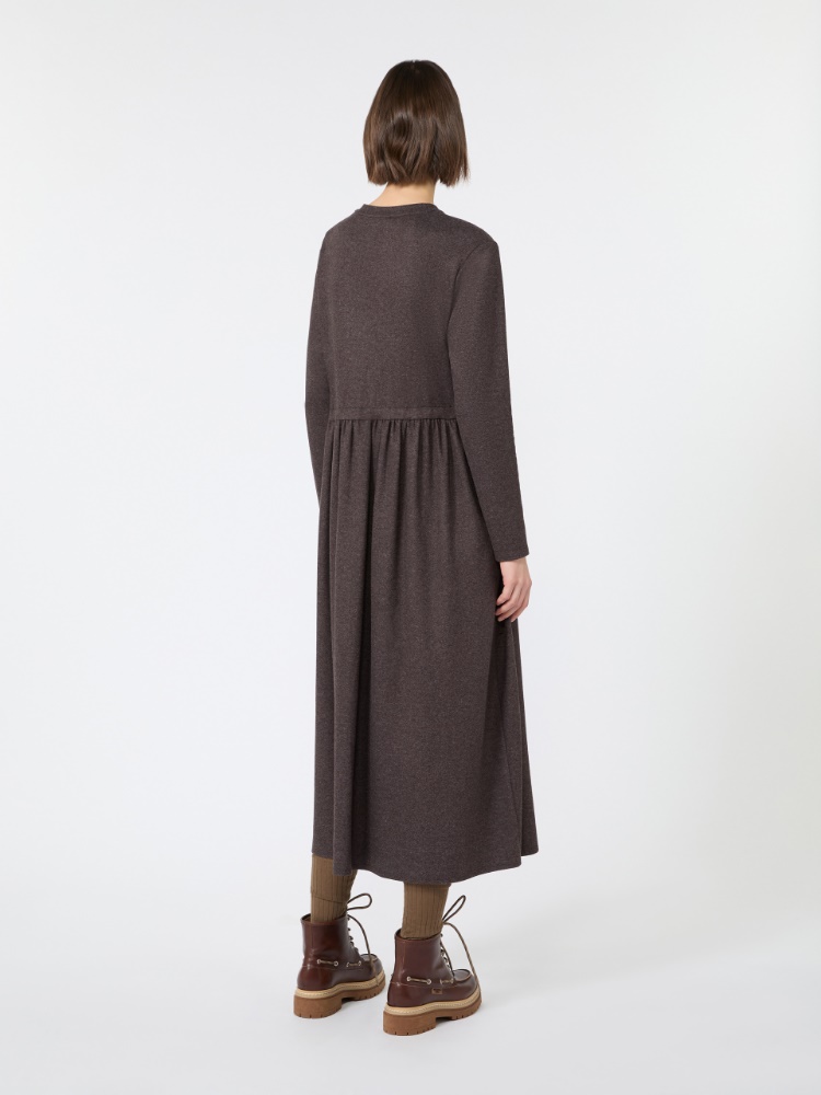 Jacquard jersey long dress - BROWN - Max Mara - 3