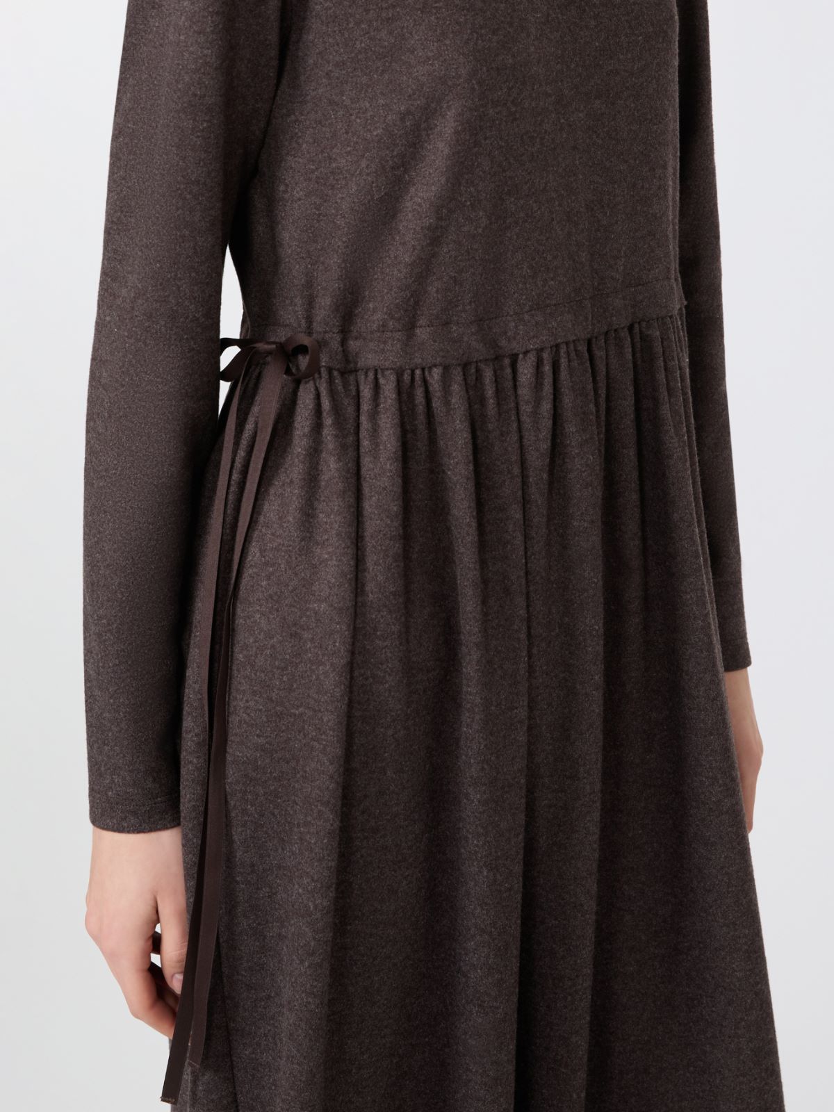 Jacquard jersey long dress - BROWN - Max Mara - 4