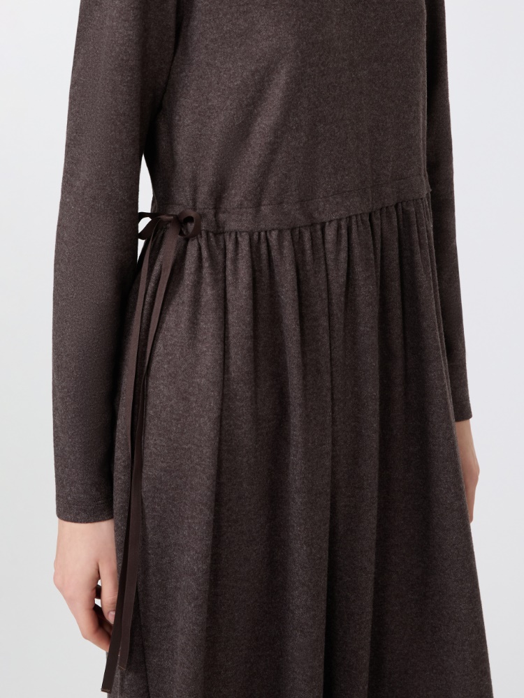 Jacquard jersey long dress - BROWN - Max Mara - 4