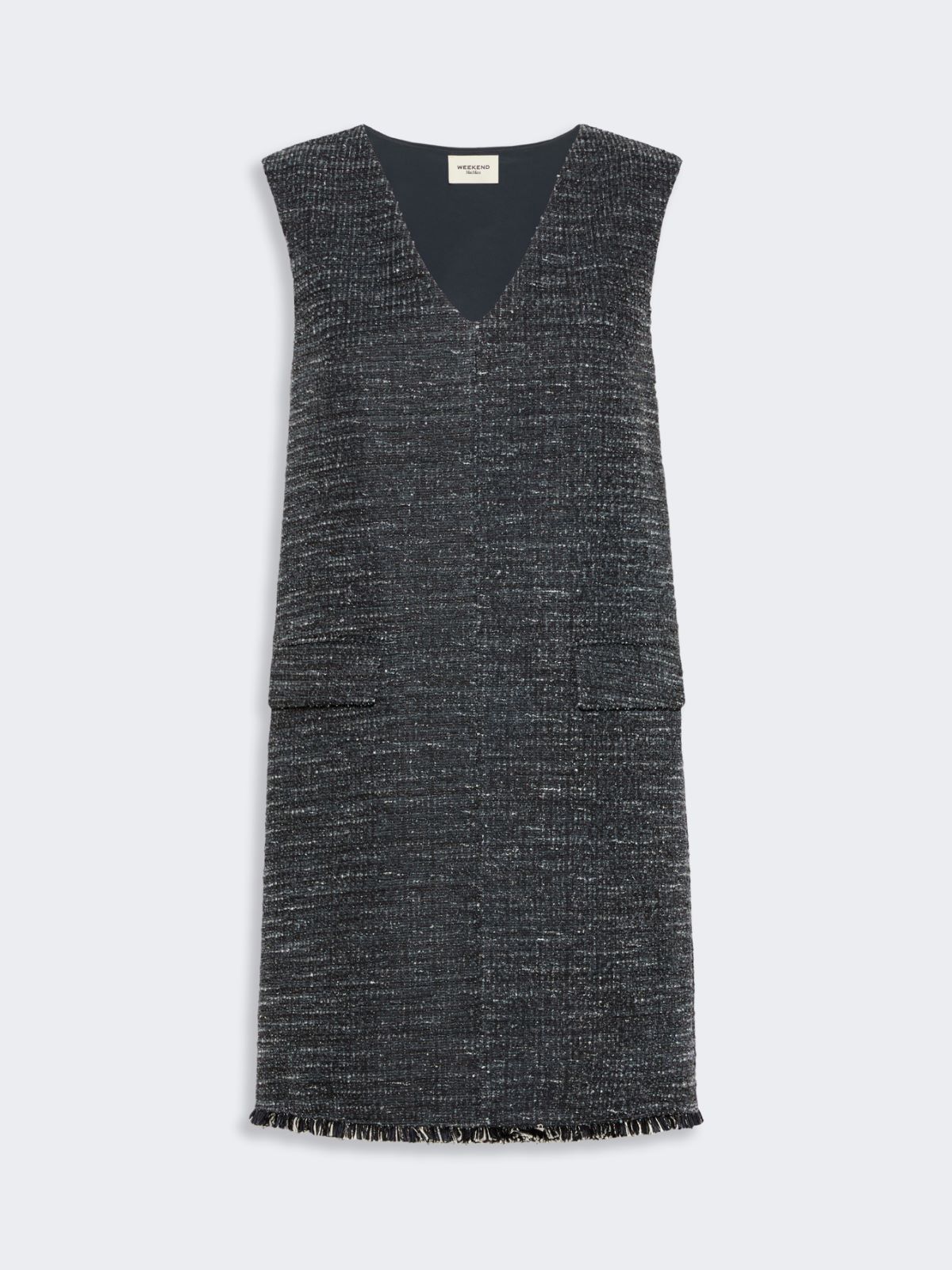 Sleeveless dress in jersey bouclé - DARK GREY - Max Mara - 5