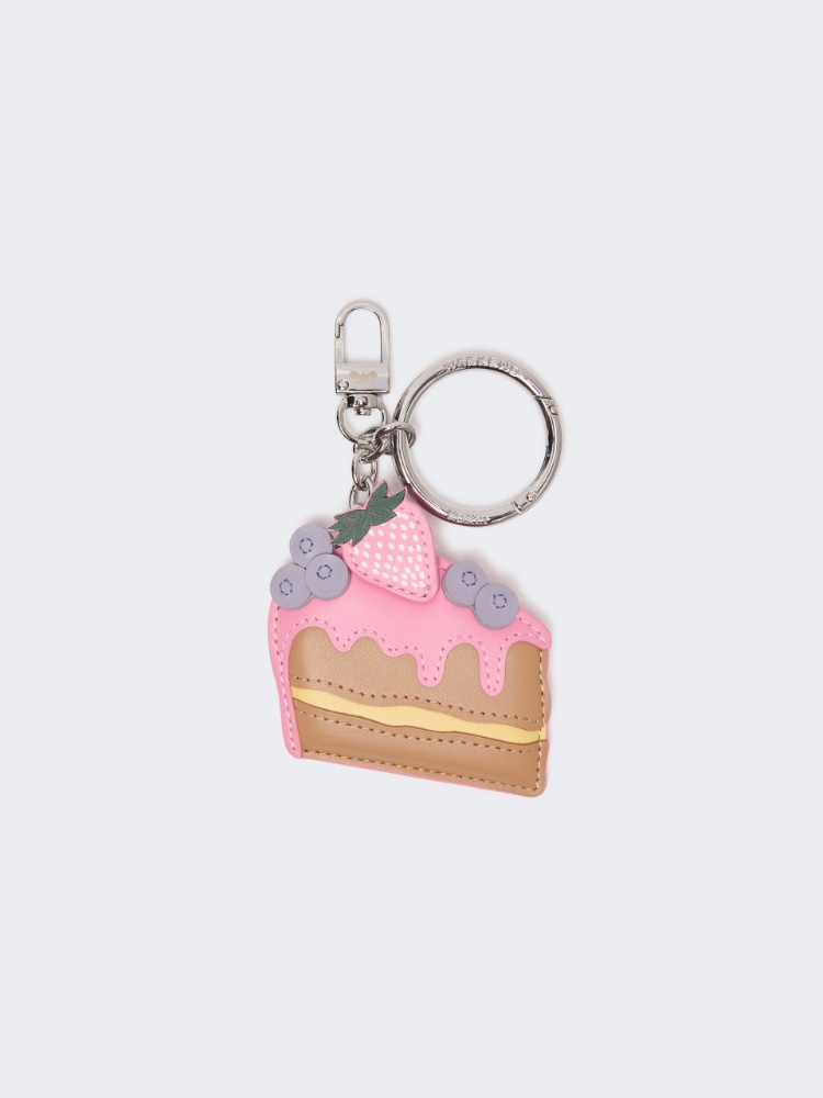 Leather keyring - PINK