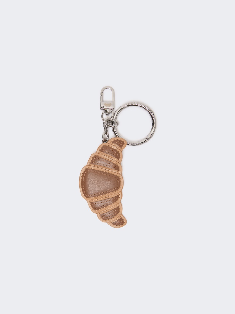 Leather keyring - BROWN