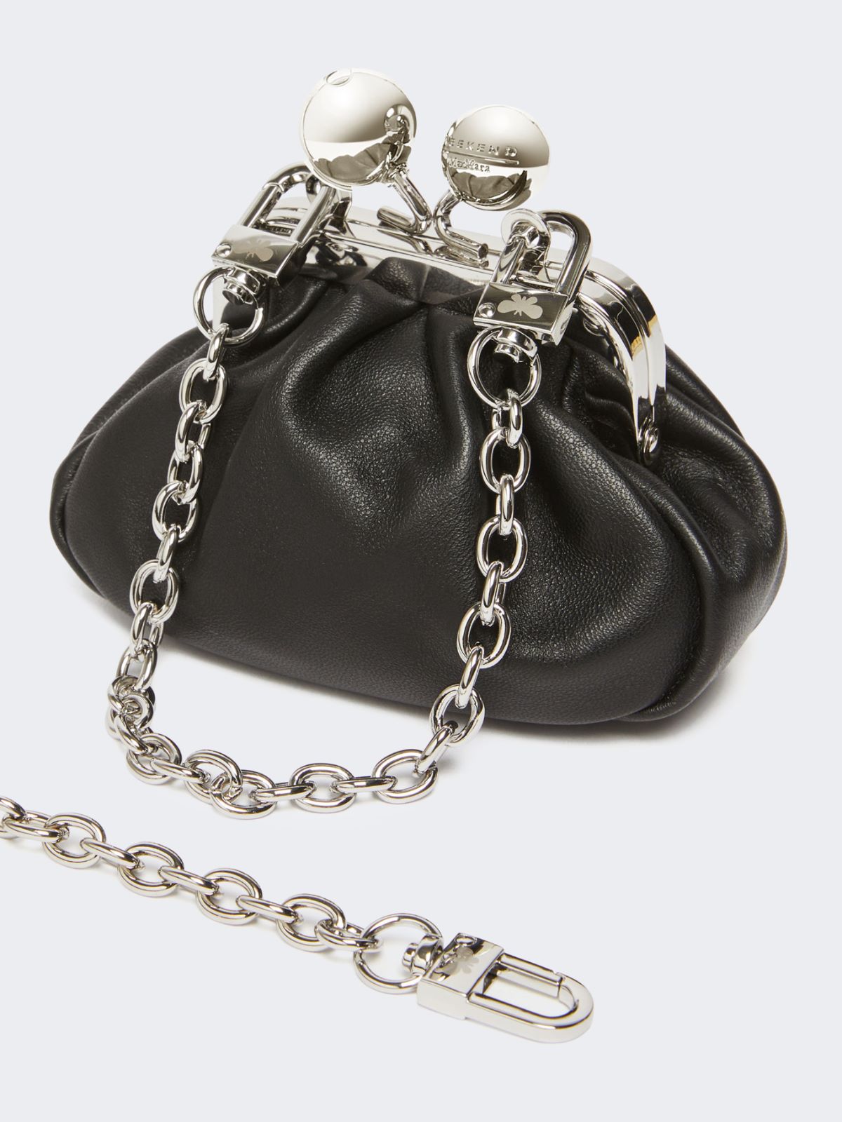 Shiny Nappa leather nano Pasticcino Bag - BLACK - 3
