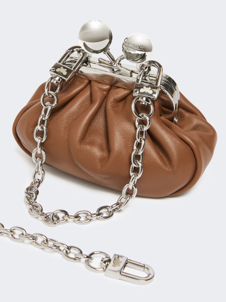 Shiny Nappa leather nano Pasticcino Bag - TOBACCO - 3