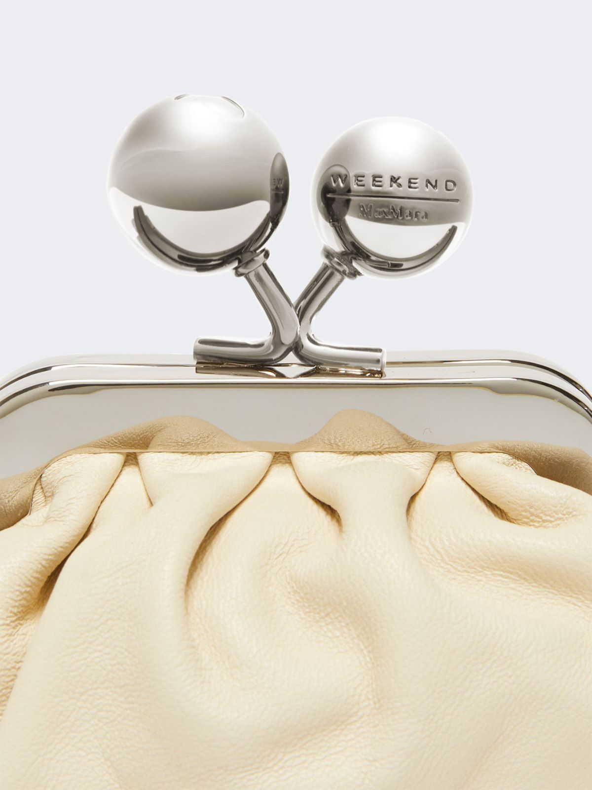 Shiny Nappa leather nano Pasticcino Bag - IVORY - 4