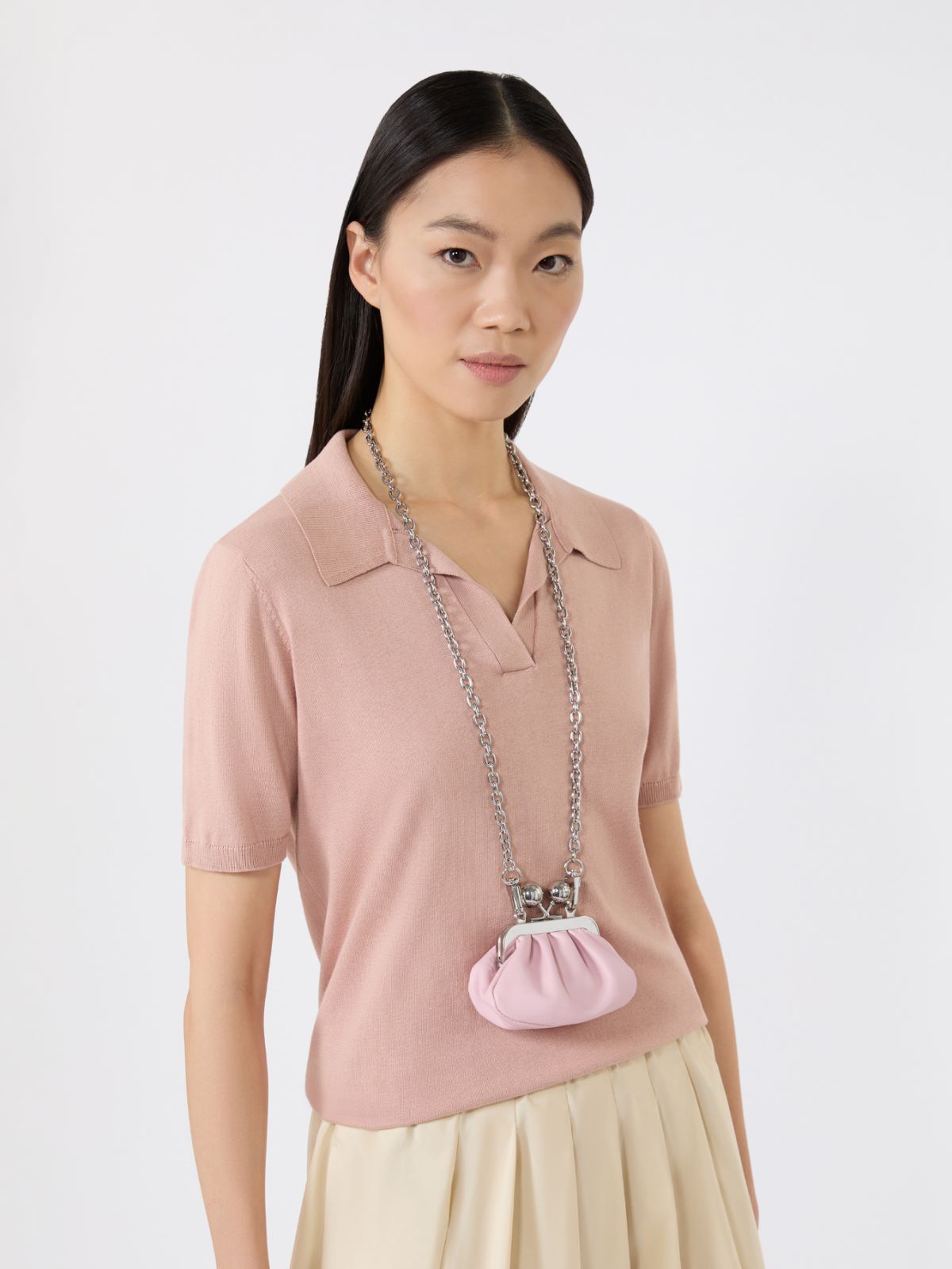 Torba Pasticcino Bag z kożuszka Nano + RÓŻOWY - Max Mara